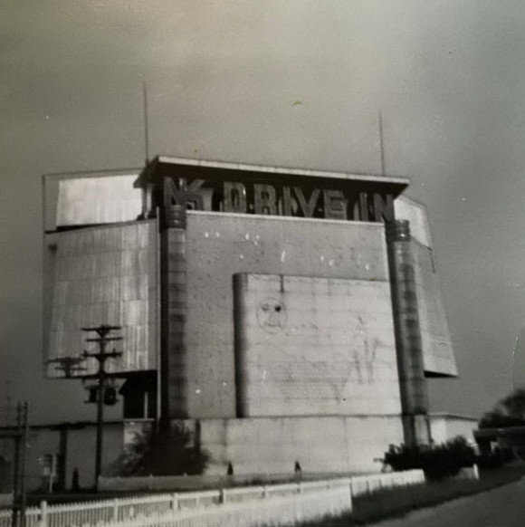 Getty 4 Drive-In Theatre - Old Photo (newer photo)